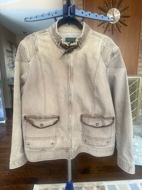 Lauren Jeans Co. Ralph Lauren Tan Denim Jacket 22W